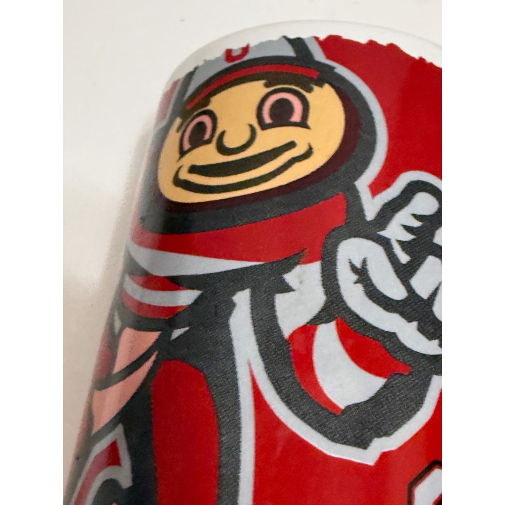 Ohio State Buckeyes Black Ceramic Coffee Mug Raised Medallion Brutus Buckeye